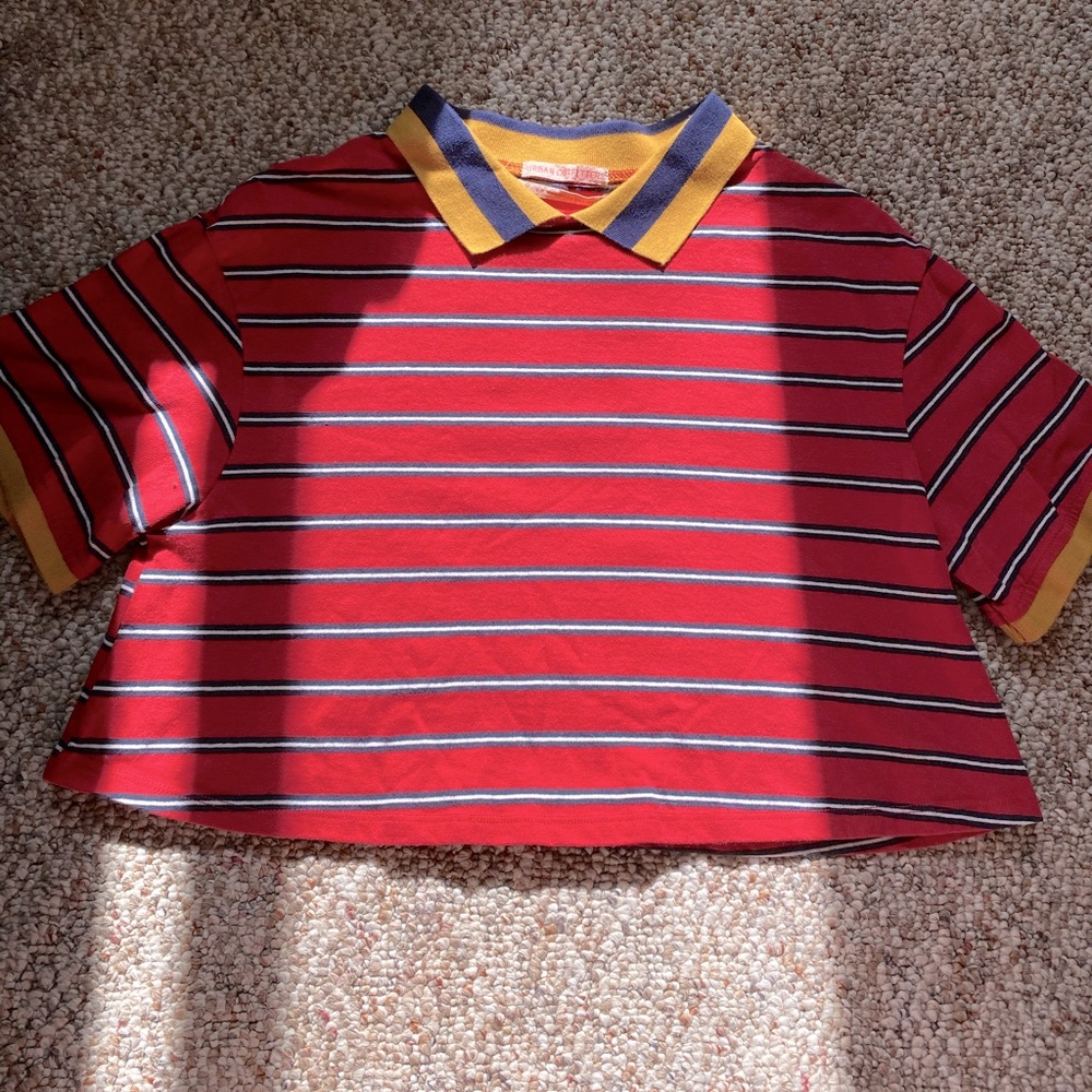 urban outfitters collared crop top